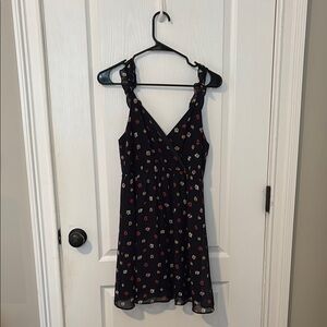 Madewell Navy Sundress with Floral Pattern